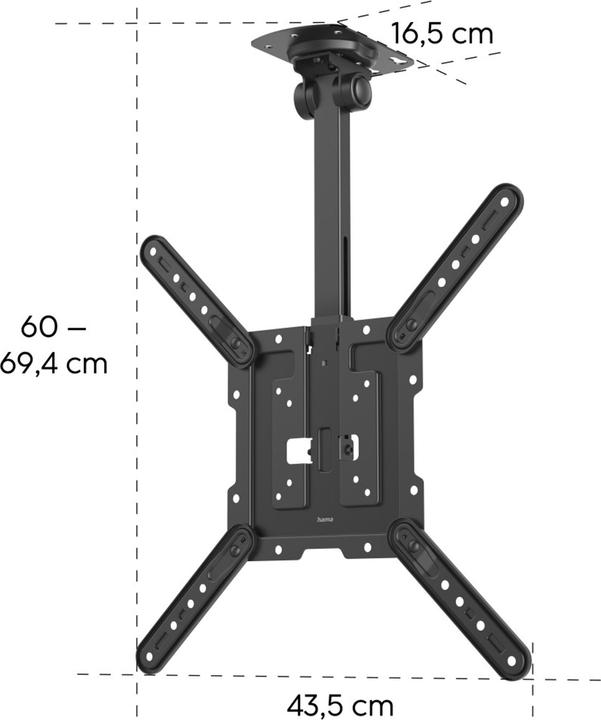 Image du produit Hama Support plafond TV (Plafond, 65", 40 kg)