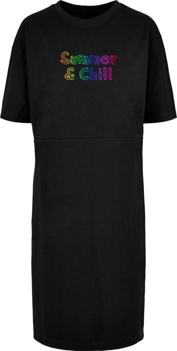 Actual product image Merchcode Ladies Summer And Chill Rainbow Oversized Slit Tee Dress - 118905 (M)