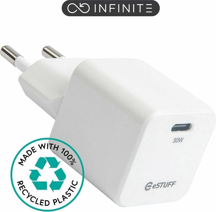 Actual product image eSTUFF INFINITE USB-C Charger EU PD (30 W)