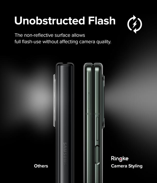 Produktbild Ringke Galaxy Z Fold 3 Camera Styling camera island protector Black (1 Stück, Samsung Galaxy Z Fold3)