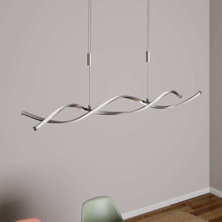 Image du produit Lindby Auron Lampe à suspendre Nickel/Blanc (1440 lm)