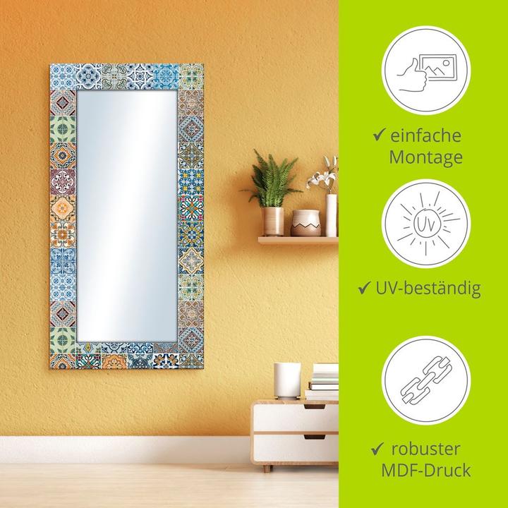 Immagine prodotto Artland Specchio con cornice di design Piastrelle in ceramica con motivi