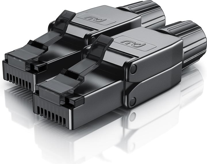 Actual product image Primewire 2x network connector field-wireable RJ45 CAT 8, CAT8 connector for LAN cable network cable (CAT8.2, 0.05 m)