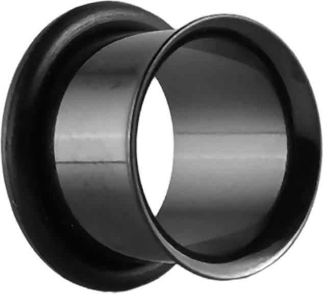 Produktbild Star Piercing Flared Tunnel schwarz mit O-Ring (ohne Messing, Chirurgenstahl 316L)