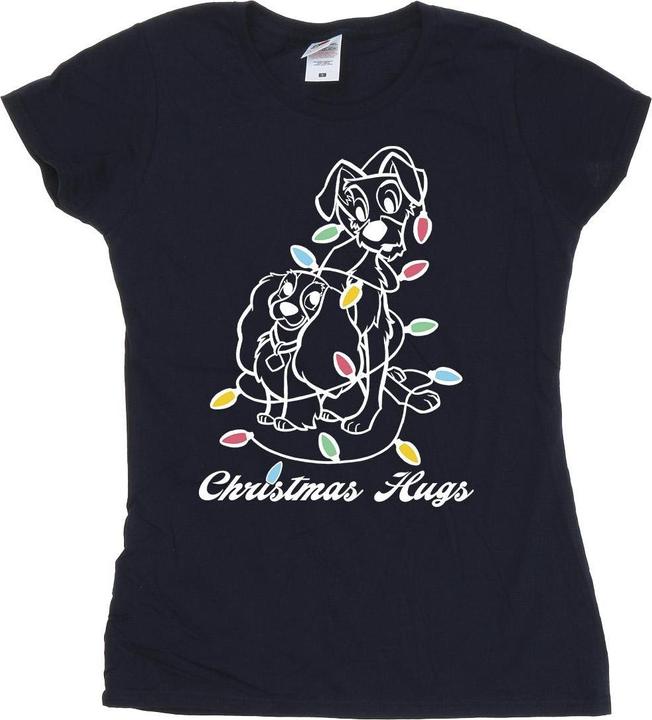 Disney Lady And The Trump Christmas Hugs TShirt (XXL)