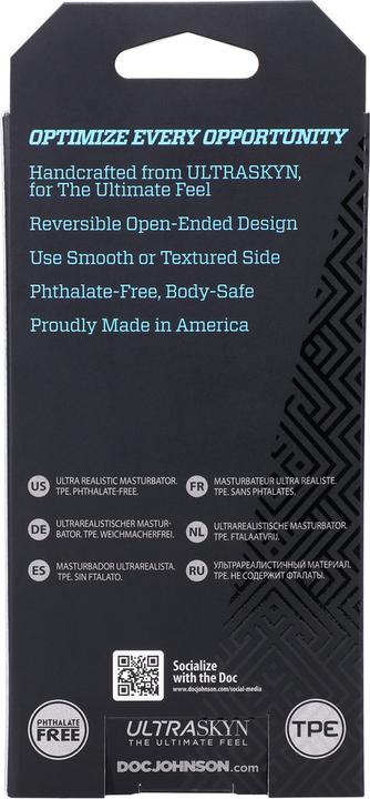 Actual product image Doc Johnson OptiMALE - Reversible ULTRASKYN Stroker - Rollerball