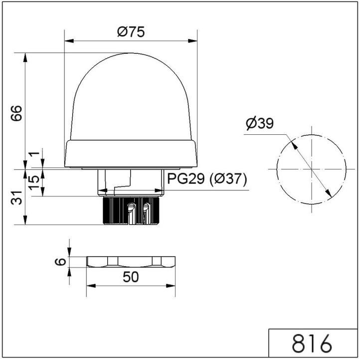Produktbild Werma LED Dauerleuchte 81610055 24V AC/DC rt Dauerleuchte 4049787015810
