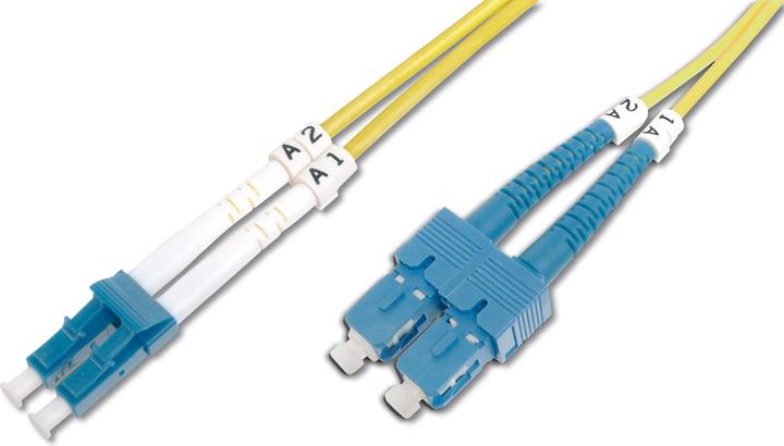 Produktbild Digitus LWL Patchkabel LC zu SC OS2 Singlemode 09/125 Duplex Länge 10m (CAT7, 10 m)