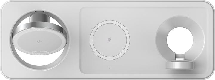 Produktbild Anker MagGo Magnetic Wireless Charger 15W, 3-in-1 Pad, White, EU Plug (25 W)