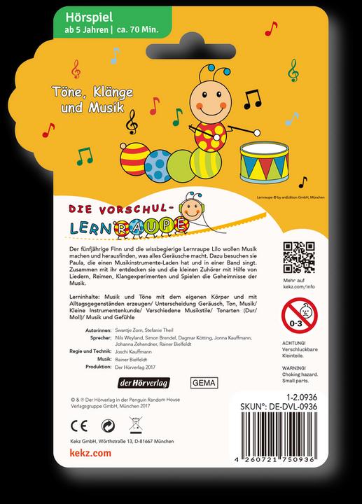 Produktbild Kekz Audiochip Die Vorschul-Lernraupe (Deutsch)