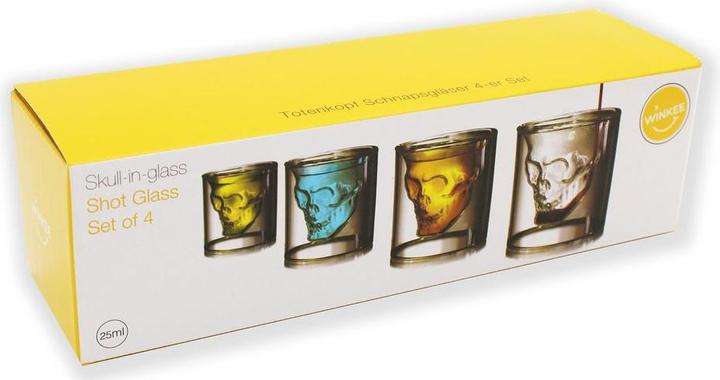 Produktbild Winkee Skull Shot Glasses - 25ml, Set of 4 (0.25 dl, 4 x)