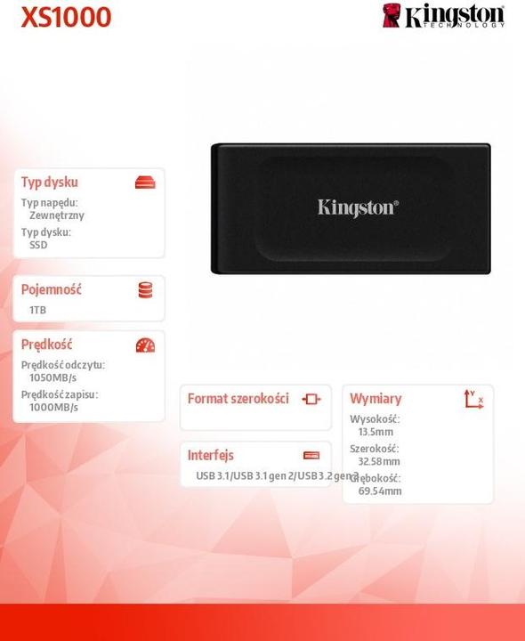 Actual product image Kingston XS1000 (1000 GB)