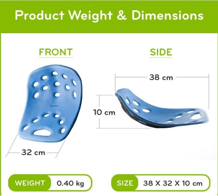 Actual product image BackJoy SitSmart Posture Plus blue (7 x 33 x 40 cm)