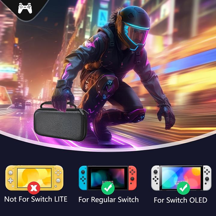 Immagine prodotto PhoneLook Schutzhülle Tragetasche für Nintendo Switch (1. Generation) mit Fächern und Belüftung (Switch)