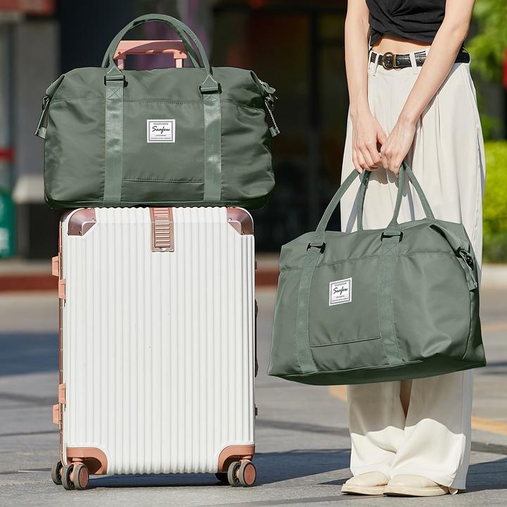 Actual product image Only-Bags.Store Large Capacity Travel Overnight Bag, Solid Colour Versatile Duffle Bag, Lightweight Business Trip