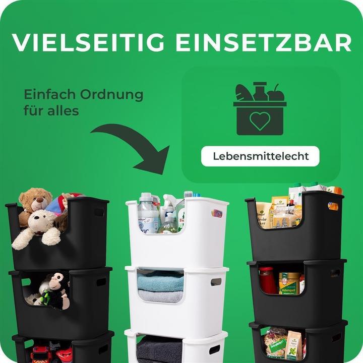 Image du produit Novaliv 4x Aufbewahrungsbox Bad Organizer Kleiderschrank Schubladen Ordnungssystem Weiss Wohnmobil Sc (35 x 25 x 25 cm)