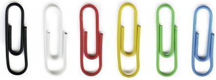Actual product image Durable Paper clips, plastic coated, coloured, 26 mm assorted colours: black,... (100 x)