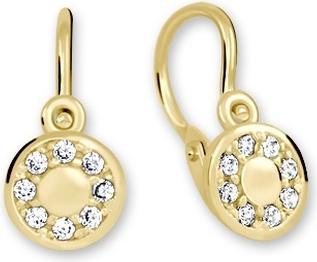 Brilio Charming gold earrings with clear crystals 239 001 00729