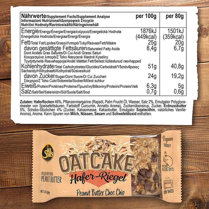 Nährwerte und Zutaten All Stars OATCAKE HAFER-RIEGEL (12 X 80G) (12 Stk., 80 g)