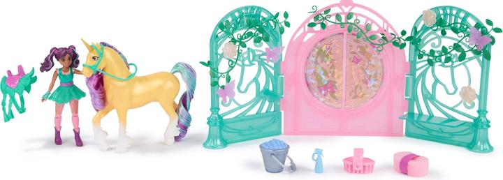 Produktbild Unicorn Academy - Small Doll Ava & Leaf Stall Spielset