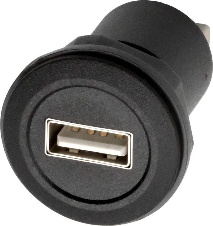 Actual product image Exsys Panel mount adapter USB-A f-f (USB-A)