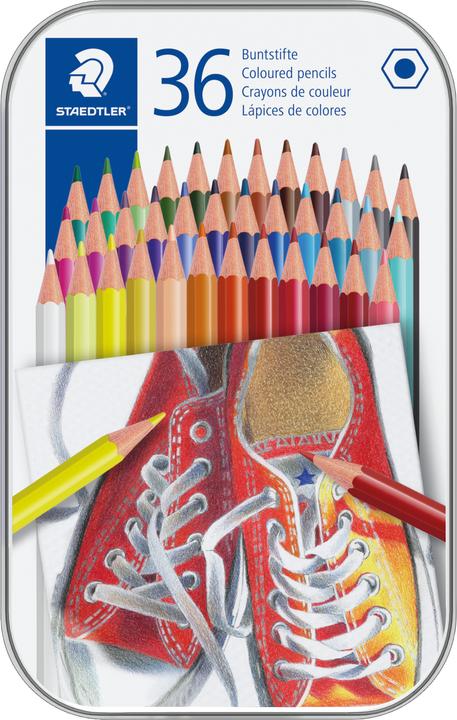 Actual product image Staedtler Crayon hexagonal 36ST (Multicolor, 36 x)