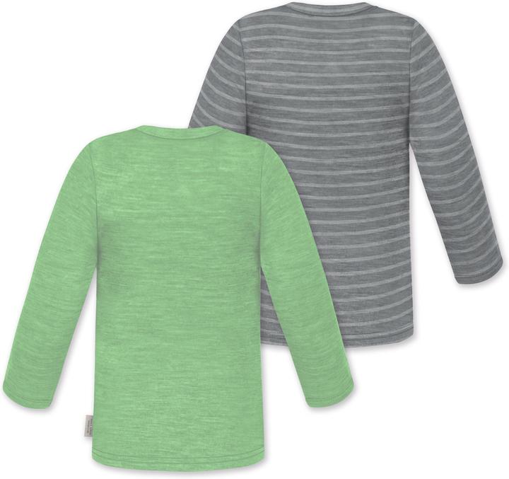 Produktbild Normani 2er Pack Baby Merino Longsleeve „Taupo" - 9473 (74, 80)