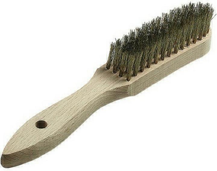 Actual product image Ironside Brass wire brush 4 rows 0.30mm wire