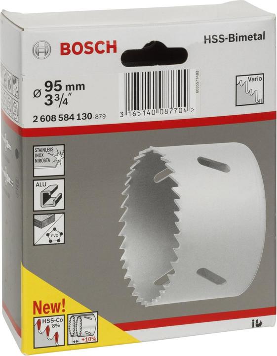 Actual product image Bosch Professional Zubehör Hole saw HSS bimetal for standard adapter, 95 mm, 3 3/4-inch (95 millimetres)