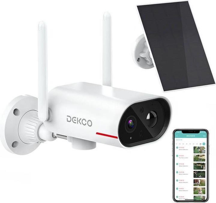 Actual product image Dekco IP Outdoor camera with solar panel DC8L (2304 x 1296 Pixels)
