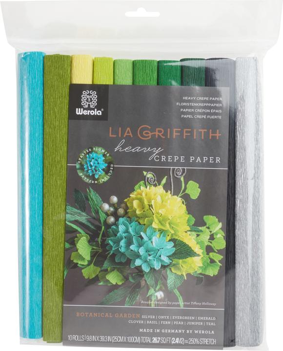Actual product image Werola Lia Griffith, Florist's Crepe "Botanical Garden", 10 rolls (10 x)