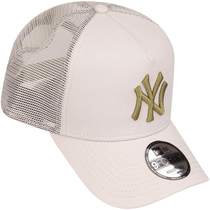 Actual product image New Era A-Frame Mesh Trucker Cap - New York Yankees Stone