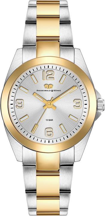 Damen Quarzuhr Majestia Edelstahl Silber/Gelbgold - 32448 (Analoguhr, 37.50 mm)