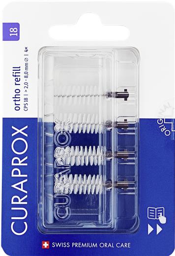 Actual product image Curaprox CPS 18 Ortho refill 4x violet (4 x, 4 mm)