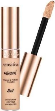 Actual product image Konjac Sponge TOPFACE Sensitive Mineral 3in1 Concealer korektor w płynie 3w1 001 12ml (001)