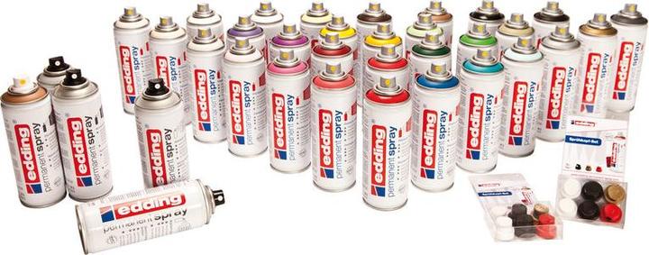 Produktbild Edding Spraykopfset (Weiss, Gold, Black, Schwarz, Rot, Red, White)