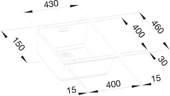 Produktbild Blanco Subline 400-U (Unterbauspüle, 43 cm, 46 cm)