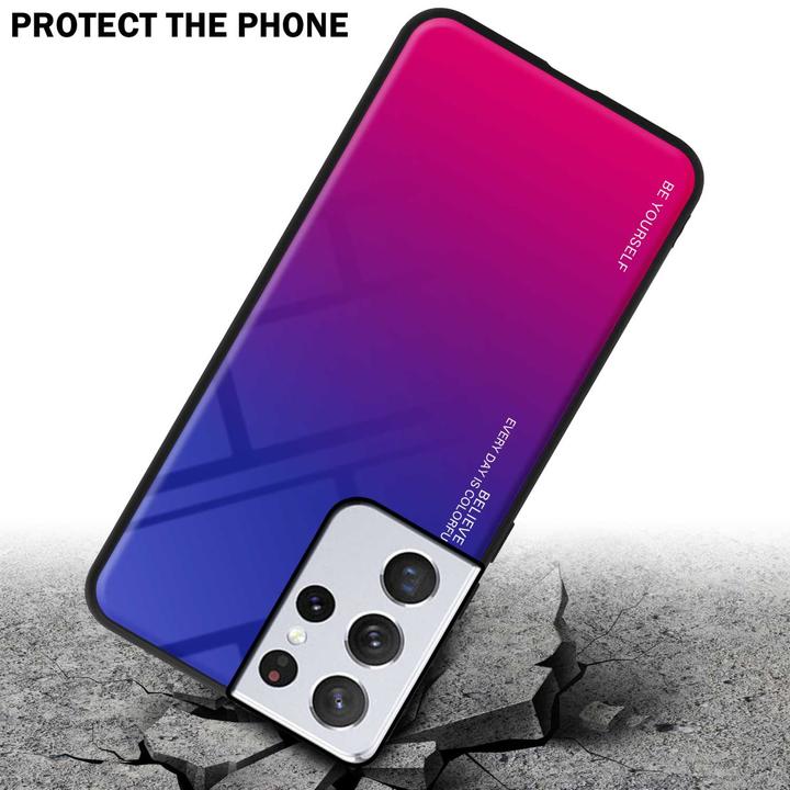 Productafbeelding Cadorabo TPU 2 Kleuren Glazen Hoesje (Samsung Galaxy S22 Ultra)