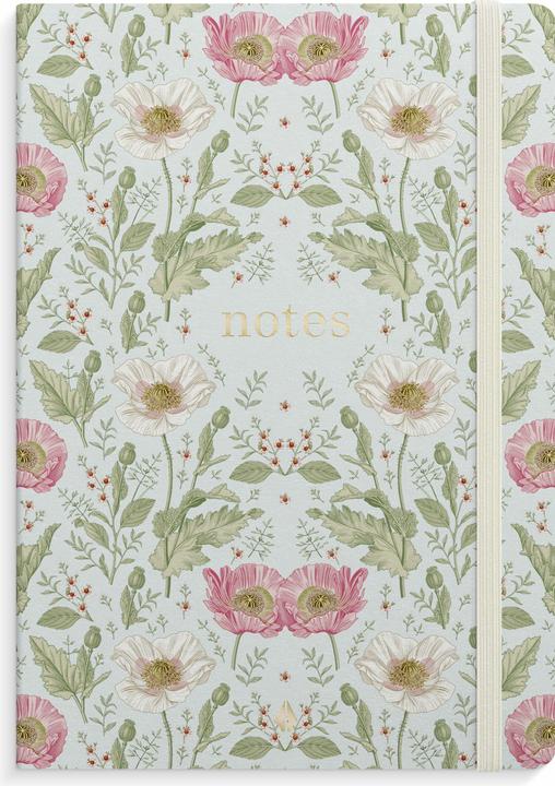 Immagine prodotto Burde Notizbuch Deluxe A5 blue flower (A5, Righe)