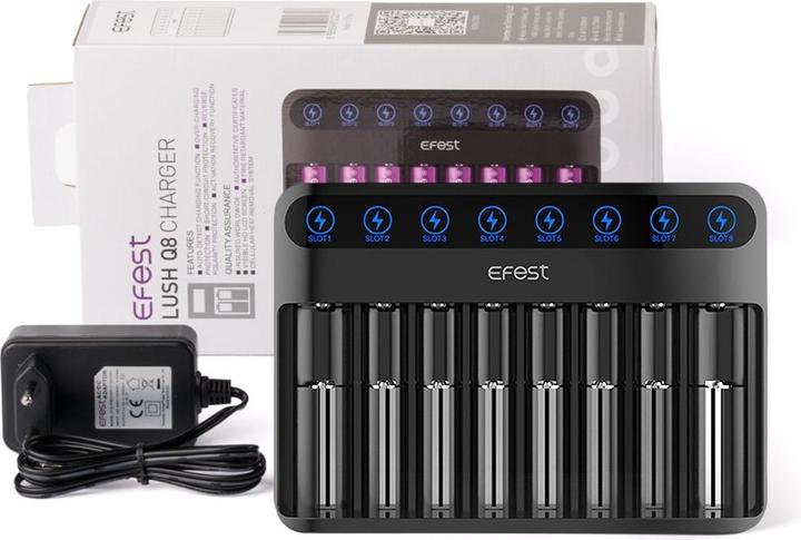 Image du produit Efest Chargeur Lush Q8 pour batteries Lithium Ion (Chargeurs sans batterie)