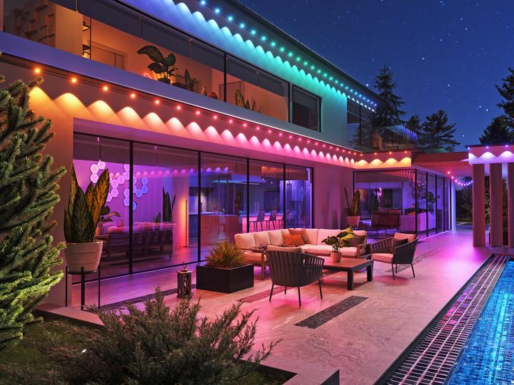 Actual product image Nanoleaf Permanent Outdoor Lights Smarter Kit 15 Meter (RGBW, 1500 cm, Outdoor)