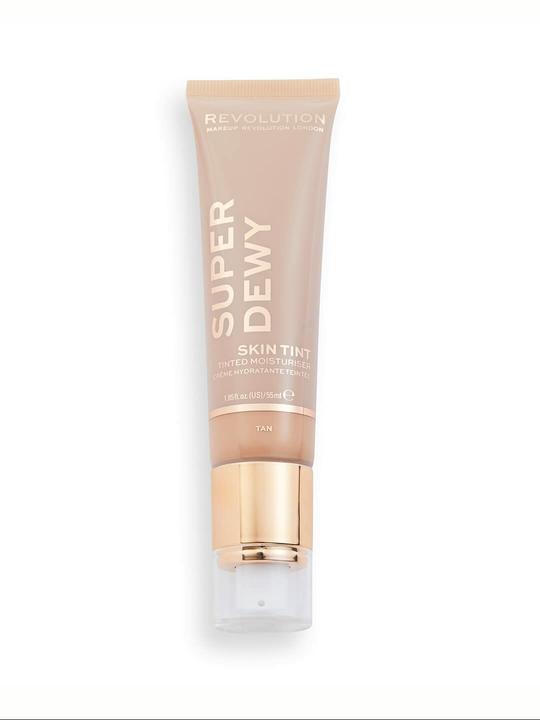 Actual product image Makeup Revolution Face Superdewy Tinted Moisturiser Tan 55 Ml
