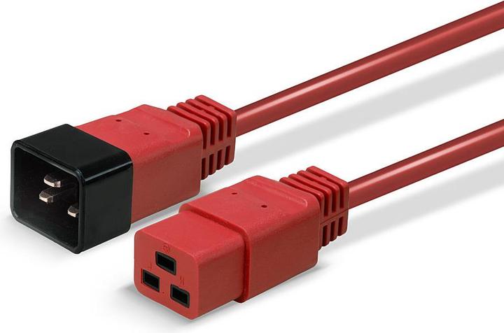 Produktbild Lindy 2m IEC C19 auf IEC C20 Verlaengerung rot (2 m, C19)