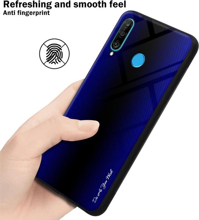 Productafbeelding Cadorabo TPU gestreepte glasplaat (Huawei P30 Lite)