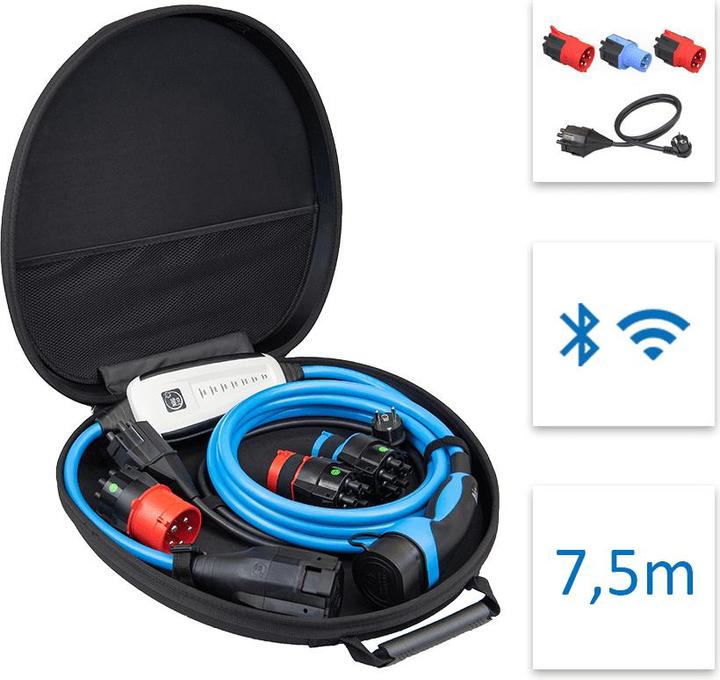 Produktbild NRGkick 32A 7,5m Set Optimal GSM inkl. Adapter und Tasche (Typ 2, 22 kW, 32 A, CEE 32, CEE 16)