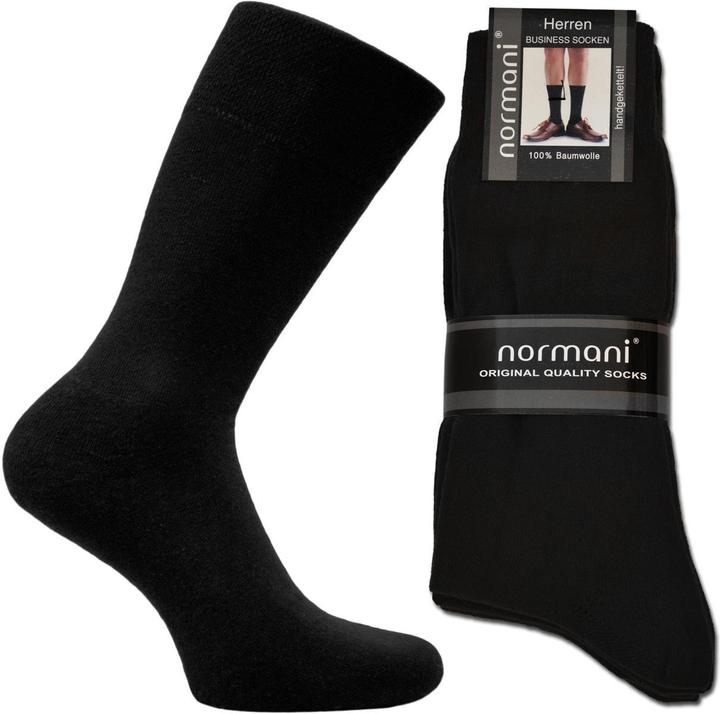 Produktbild Normani 10 Paar Herrensocken Schwarz (10er Pack, 43 - 46)