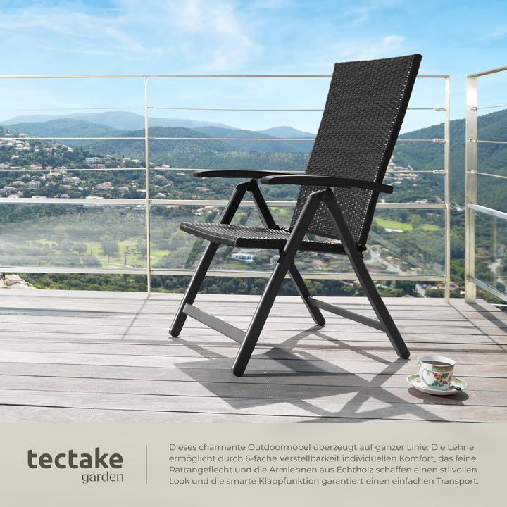 Produktbild tectake Rattanstuhl Melbourne klappbar