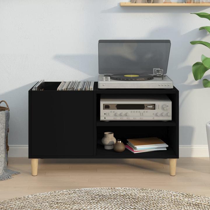 Produktbild VidaXL Plattenschrank Schwarz 84,5x38x48 cm Holzwerkstoff