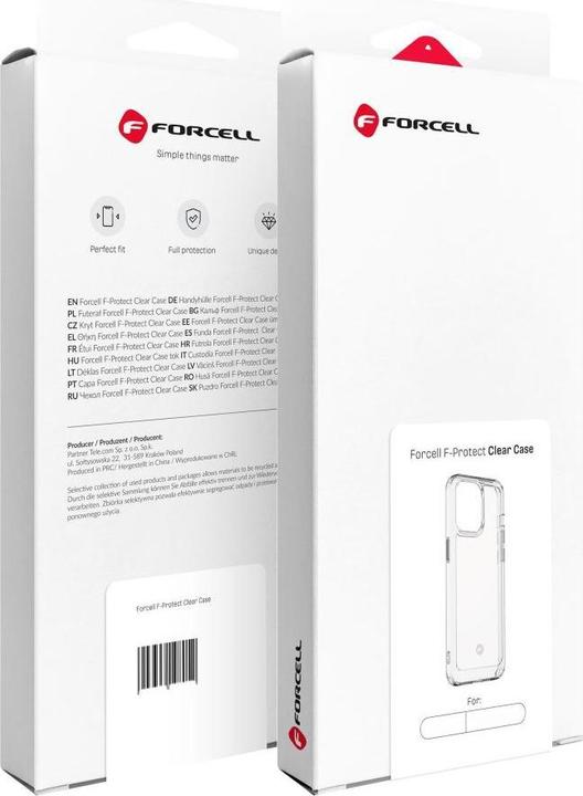 Actual product image Forcell Back panel cover F-PROTECT Clear Case for IPHONE 14 transparent (Apple iPhone 14)