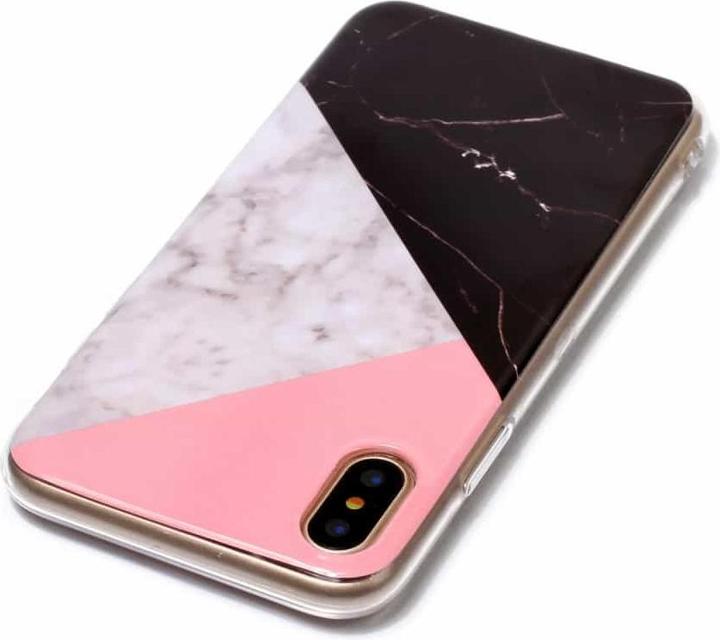 Produktbild Ueli Express iPhone XS / X Gummi Hülle TPU Marmor Optik BWP (Apple iPhone XS, Apple iPhone X)